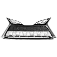 Front Bumper Grille, Painted Silver Black, For Models without TRD Package And Parking Sensors, XSE Model
