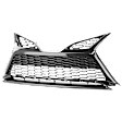 Front Bumper Grille, Painted Silver Black, For Models without TRD Package And Parking Sensors, XSE Model