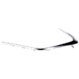 Grille Trim, Passenger Side, Chrome, Hatchback, CAPA Certified