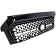 Grille, Painted Gray, with Black Frame, For Models with Front Emblem, without Chrome Surround, Standard Type, CAPA Certified