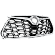 Grille Black Shell with Chrome Insert