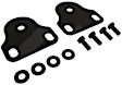 RT27014 Windshield Brackets - Black Powdercoated, Stainless Steel, Direct Fit