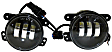RT28107 Front, Driver and Passenger Side LED Fog Light, Without bulb(s)
