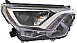 Passenger Side Headlight, with Bulb, Halogen, USA Built Vehicle, 4 Cyl., 2.5L Engine, Except Hybrid Models, without Black Bezel, CAPA Certified