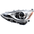 Driver Side Headlight, with Bulb, Halogen, Clear Lens, 4 Cyl., 1.5L Engine, CAPA Certified