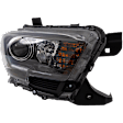 Passenger Side Headlight, with Bulb(s), Halogen, For Models with LED Daytime Running Lights and LED Fog Lights