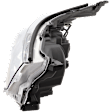 Passenger Side Headlight, with Bulb, Halogen, with Smoked Chrome Accent, without LED DRLLE/LE Plus/XLE/Hybrid LE/Hybrid XLE Models