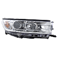 Passenger Side Headlight, with Bulb, Halogen, with Smoked Chrome Accent, without LED DRLLE/LE Plus/XLE/Hybrid LE/Hybrid XLE Models, CAPA CERTIFIED