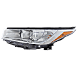 Driver Side Headlight, with Bulb, Halogen, with Smoked Chrome Accent, without LED DRLLE/LE Plus/XLE/Hybrid LE/Hybrid XLE Models