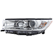 Driver Side Headlight, with Bulb, Halogen, with Smoked Chrome Accent, without LED DRLLE/LE Plus/XLE/Hybrid LE/Hybrid XLE Models
