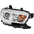 Passenger Side Headlight, with Bulb(s), Halogen, For Models without LED Daytime Running Lights and Fog Lights