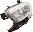 Driver Side Headlight, with Bulb(s), Halogen, Black Interior, For Models with Fog Lights and without LED Daytime Running Light