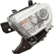 Driver Side Headlight, with Bulb(s), Halogen, Black Interior, For Models with Fog Lights and without LED Daytime Running Light, CAPA Certified