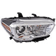 Passenger Side Headlight, with Bulb(s), Halogen, Chrome Interior, For Models with Fog Lights and without LED Daytime Running Light