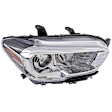 Passenger Side Headlight, with Bulb(s), Halogen, Chrome Interior, For Models with Fog Lights and without LED Daytime Running Light, CAPA Certified