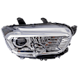 Passenger Side Headlight, with Bulb(s), Halogen, Chrome Interior, For Models with Fog Lights and without LED Daytime Running Light, CAPA Certified