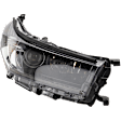 Passenger Side Headlight, with Bulb, Halogen, Clear Lens, CAPA Certified