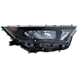 2019-2022 Toyota RAV4 - Passenger Side Headlight, with Bulb, LED, Japan Built Vehicle, For Models with Adaptive Headlight and Black Bezel, CAPA CERTIFIED