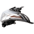 Driver Side Halogen Headlight, Without bulb(s), OE Replacement