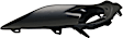 Front, Driver Side Fog Light Trim, Black