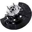 Front, Driver Side Steering Knuckle, With Bearing, With Dust Shield