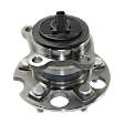 Rear, Driver Side Wheel Hub, With Bearing, 5 x 4.5 in. Bolt Pattern, FWD