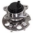 Rear, Driver Side Wheel Hub, With Bearing, With Sensor, 5 x 4.5 in. Bolt Pattern, FWD