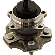Rear, Driver or Passenger Side Wheel Hub, 5 Lugs, With Bearing, With Sensor