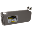 Driver Side Sun Visor, Gray, Sold Individually
