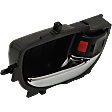 Front Or Rear, Passenger Side Chrome Lever with Black Bezel Interior Door Handle