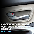 2014 Toyota Prius C Three - Front or Rear, Driver Side Chrome Lever with Black Bezel Interior Door Handle, Without Door Lock Hole, For Models Without Chrome Insert/Trim