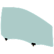 Front, Passenger Side Door Glass, Green Tint, FD22038GTY