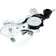 Rear, Passenger Side Power Window Regulator, With Motor