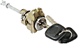 Front, Passenger Side Door Lock Cylinder, Chrome, with Keys, Gas Engine