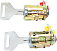 Door Lock Cylinder, Set of 2, Keys Included