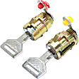 Door Lock Cylinder, Set of 2, Keys Included