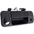 Tailgate Handle, Textured Black Metal With Camera hole With Key Hole