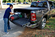 Classic Soft Tri-Fold Vinyl Tonneau Cover - Fits Approx. 5 ft. 6 in. Bed Fleetside, w/o Cargo