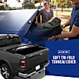 Classic Soft Tri-Fold Vinyl Tonneau Cover - Fits Approx. 6 ft. 6 in. Bed Fleetside, w/o Cargo