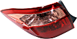 Driver Side, Outer Tail Light, with Bulb, Halogen, Clear and Red Lens, CE/L/LE/LE Eco Models, 4 Cyl., 1.8L Engine, CAPA Certified