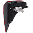 Passenger Side, Inner Tail Light, with Bulb, Halogen, Clear and Red Lens