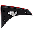 Passenger Side, Inner Tail Light, with Bulb, Halogen, Clear and Red Lens