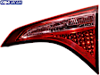 Passenger Side, Inner Tail Light, with Bulb, Halogen, Clear and Red Lens, CAPA CERTIFIED