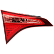 Driver Side, Inner Tail Light, with Bulb, Halogen, Clear and Red Lens