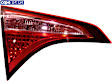Driver Side, Inner Tail Light, with Bulb, Halogen, Clear and Red Lens, CAPA CERTIFIED