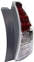 Passenger Side Tail Light, with Bulb, LED, Clear and Red Lens, CAPA CERTIFIED