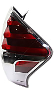 Passenger Side Tail Light, with Bulb, LED, Clear and Red Lens, CAPA CERTIFIED
