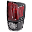 Passenger Side Tail Light, with Bulb, Halogen, Clear and Red Lens, Black Interior