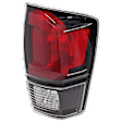 Passenger Side Tail Light, with Bulb, Halogen, Clear and Red Lens, Black Interior, CAPA CERTIFIED