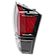 Passenger Side Tail Light, with Bulb, Halogen, Clear and Red Lens, Black Interior, CAPA CERTIFIED